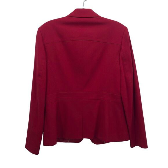 NEW Talbots Red Wool Blazer Jacket Womens Size 4 Lined Italian Stretch Fabric - Picture 2 of 6